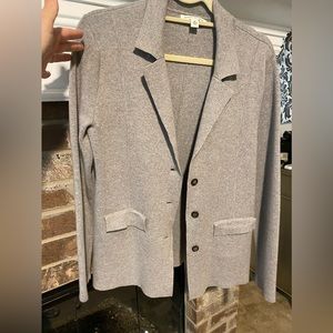 Banana Republic grey stretchy cotton blazer, size medium